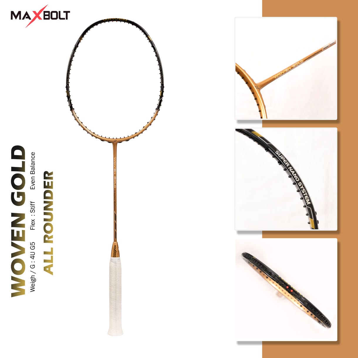 MAXBOLT  WOVEN GOLD